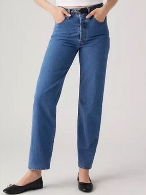 Levi’s Ribcage Straight Ankle Blue High-Rise Women’s Jeans
